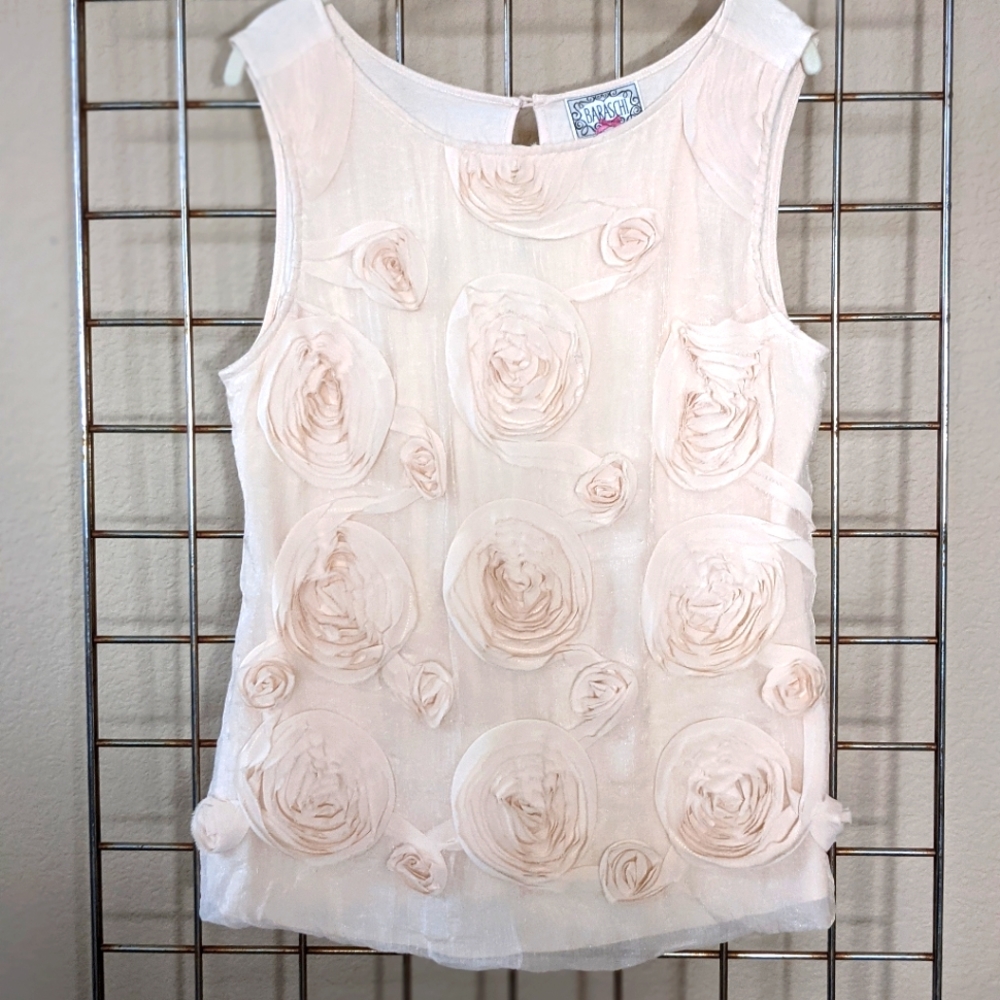Anthropologie Baraschi Whorled Roses Ivery Blouse.🌹🌹🌹. Size: Large
